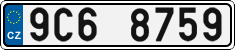 License plate of the Czech Republic, Cars (2001)