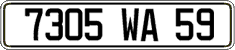 French license plate, FNI
