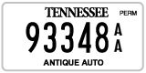 Tennessee, Antique (AA 12345)