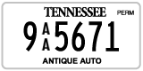 Tennessee, Antique (AA 12345)