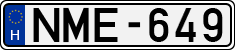 license plates of Hungary, Cars (1990)