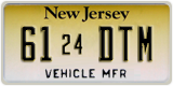 New Jersey, Vehicle Manufacturer (ABC 1234/1234 ABC)