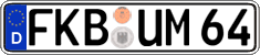 German license plate, Regular plates