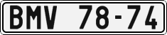 License plate of the Czech Republic, Cars (1960)
