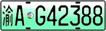 License plate of China, Electric vehicles