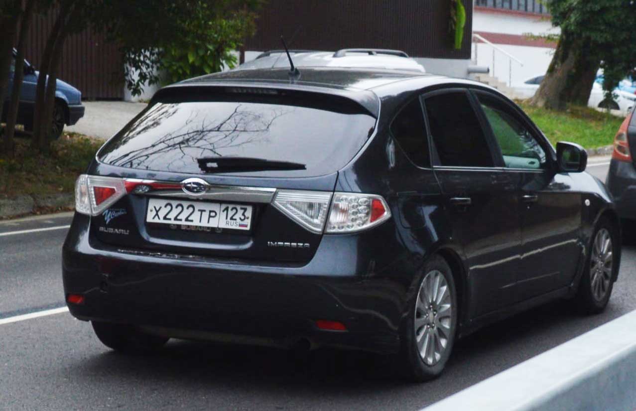 х 222 тр 123, Subaru Impreza 