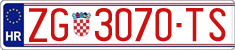License plate of Croatia, Exceptional vehicles
