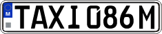 License plate of Malta, Taxi (TAXI 123A)