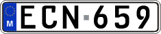 License plate of Malta, Regular plates (ABC 123)