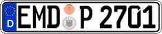 German license plate, Regular plates