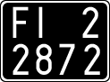 License plate of Italy, Cars (1927 year series)