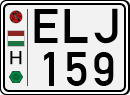 license plates of Hungary, Cars (1990)