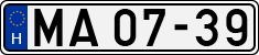 license plates of Hungary, National Ambulance Service (1990)