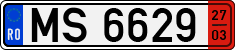 License plate of Romania, Long-term temporary