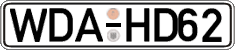 German license plate, Regular plates