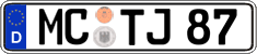 German license plate, Regular plates