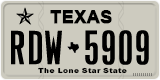 Texas, Regular plates (2012) (АBC-1234)