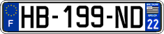French license plate, SIV (ordinary)