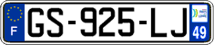 French license plate, SIV (ordinary)