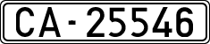 License plates of Spain, 1900 year series