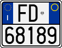 License plate of Italy, Motorcycles (1994 year series)