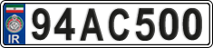 License plate of Iran, License plates for driving abroad (2015)