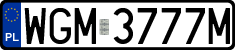 License plates of Poland, Regular car plates