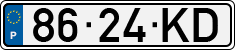 License plate of Portugal, Regular plates