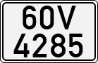 License plate of Vietnam, Cars
