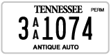 Tennessee, Antique (AA 12345)