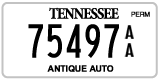 Tennessee, Antique (AA 12345)