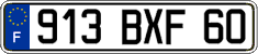 French license plate, FNI