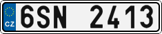 License plate of the Czech Republic, Cars (2001)