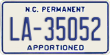 North Carolina, Apportioned (LA-12345)