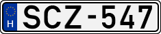 license plates of Hungary, Cars (1990)