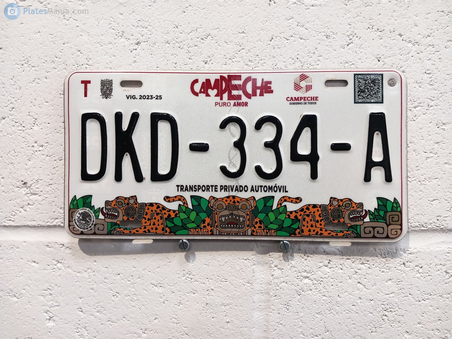 DKD-334-A, License plate without vehicle 