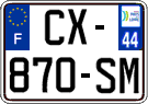 French license plate, SIV (ordinary)