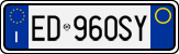 License plate of Italy, Cars (1994 year series)