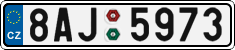 License plate of the Czech Republic, Cars (2001)