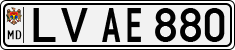License plate of Moldova, Cars (1992)