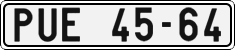 License plate of the Czech Republic, Cars (1960)