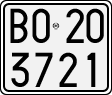 License plate of Italy, Motorcycles (1927 year series)