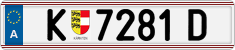 License plate of Austria, Regular plates