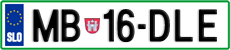License plate of Slovenia, Cars