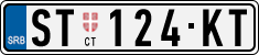 License plate of Serbia, Cars