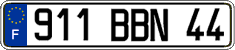 French license plate, FNI