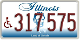 Illinois, Vehicles for disabled persons (123 456)