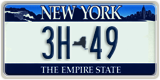 New York, County plate (AB-123)