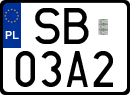 License plates of Poland, Special vehicles and motorcycles