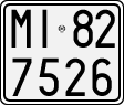 License plate of Italy, Motorcycles (1927 year series)
